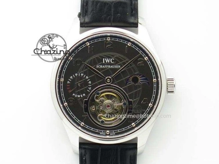 MIROTIME 1223 Effortless Portuguese IW544404 SS White Dial On Black Leather Strap A 7257